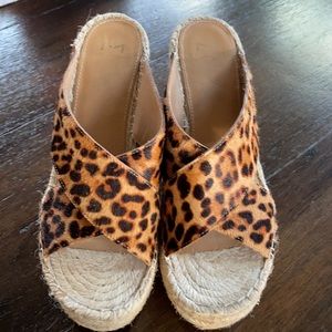 Marc Fisher leopard wedge